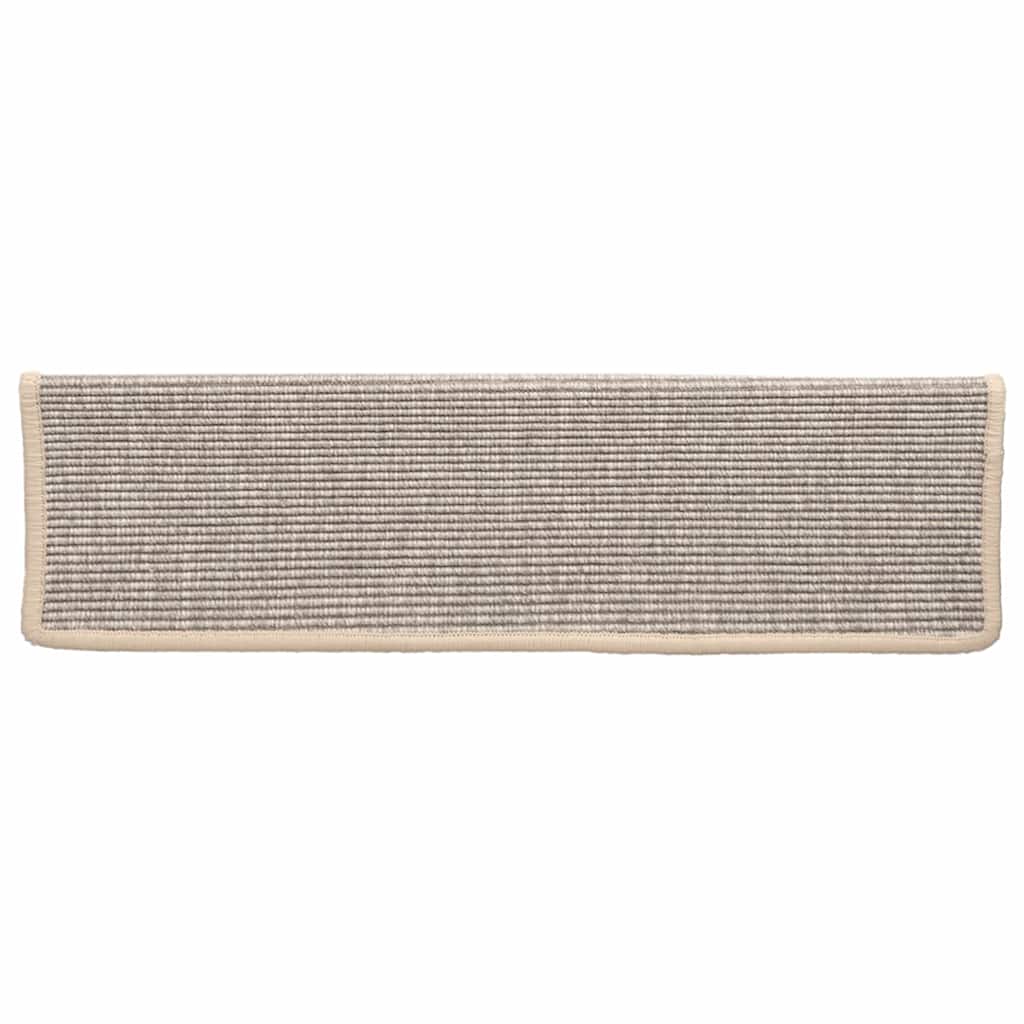 vidaXL Stair Mat | Set of 15 | Silver | 91% Polypropylene, 9% Polyester 6