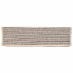 vidaXL Stair Mat | Set of 15 | Silver | 91% Polypropylene, 9% Polyester 6