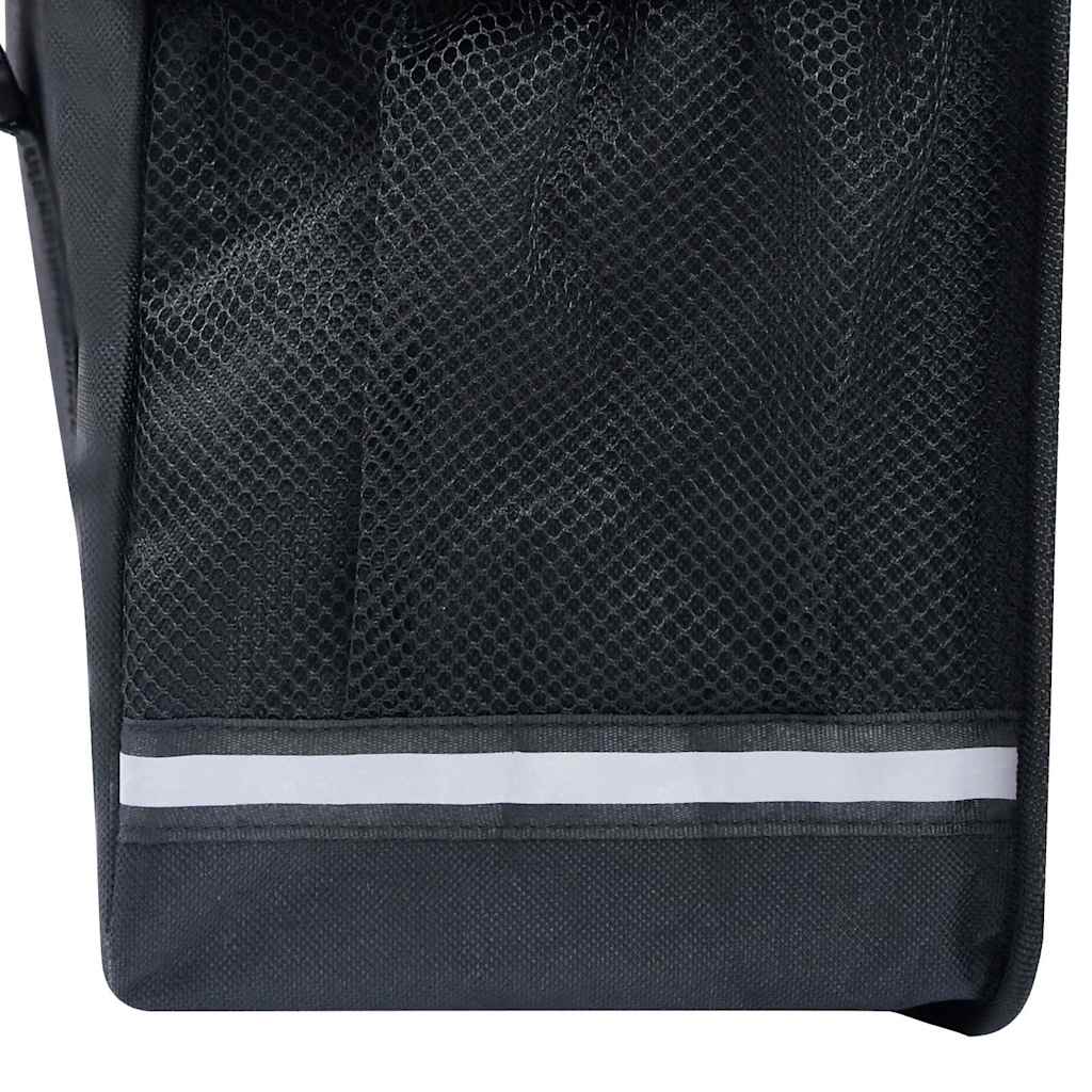 vidaXL Double Bicycle Bag for Pannier Rack Waterproof 35 L Black 4