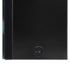 vidaXL Bathroom Cabinet | Shining Black | MDF with Melamine Finish, Glass 6