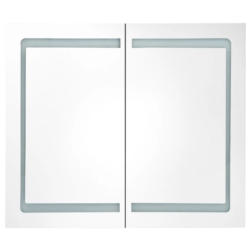 LED Bathroom Mirror Cabinet Shining White 80x12x68 cm