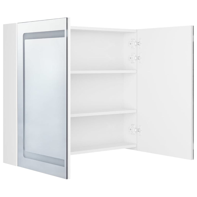 LED Bathroom Mirror Cabinet Shining White 80x12x68 cm