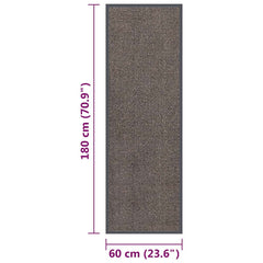 vidaXL Doormat Tufted 60x180 cm Dark Brown 5