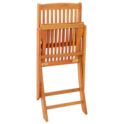 Folding Garden Chairs 4 pcs Solid Eucalyptus Wood