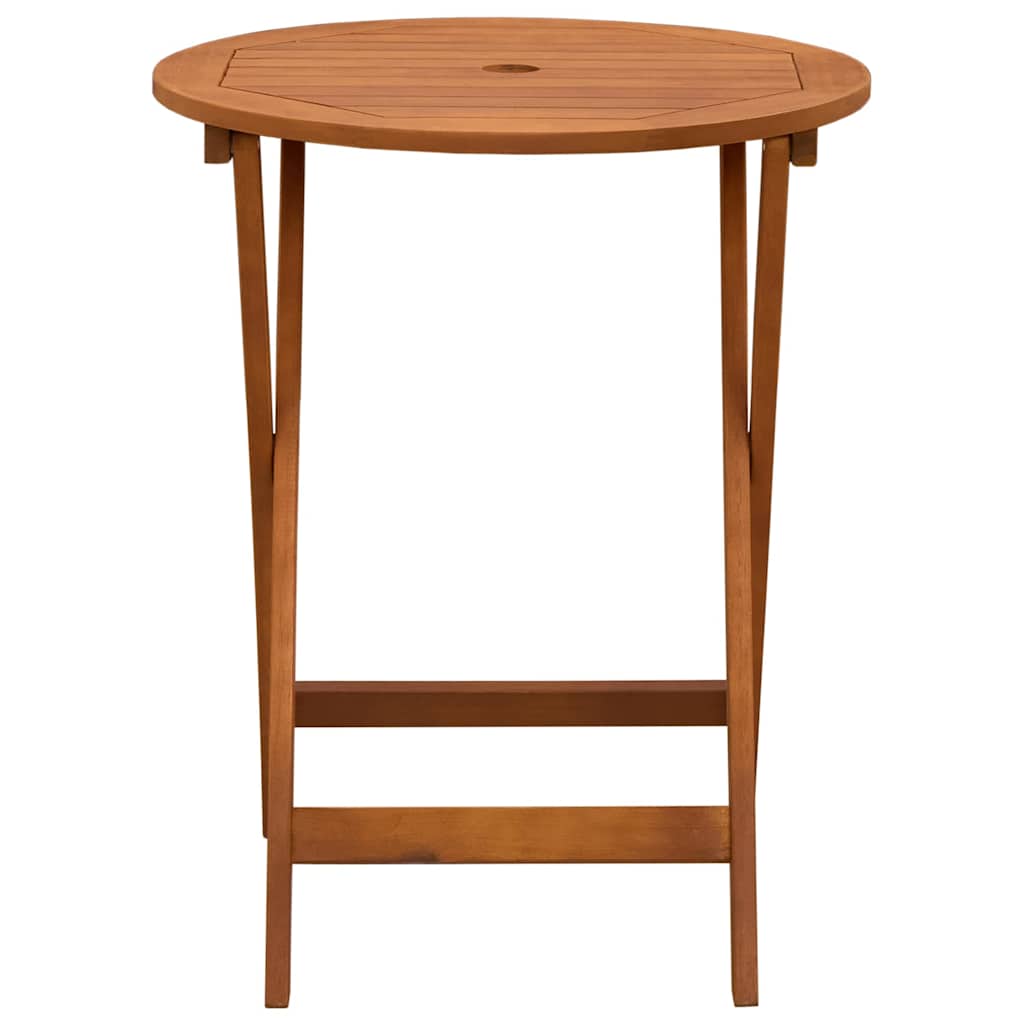 Folding Garden Table Solid Eucalyptus Wood Ø 60 x 75 cm