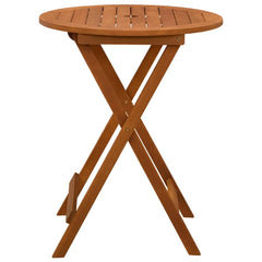 Folding Garden Table Solid Eucalyptus Wood Ø 60 x 75 cm