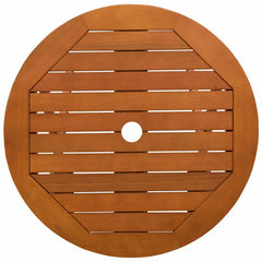 vidaXL Folding Garden Table Ø60x75 cm Solid Eucalyptus Wood 5