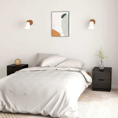 Bedside Cabinet 40x40x50 cm Engineered Wood Black 2