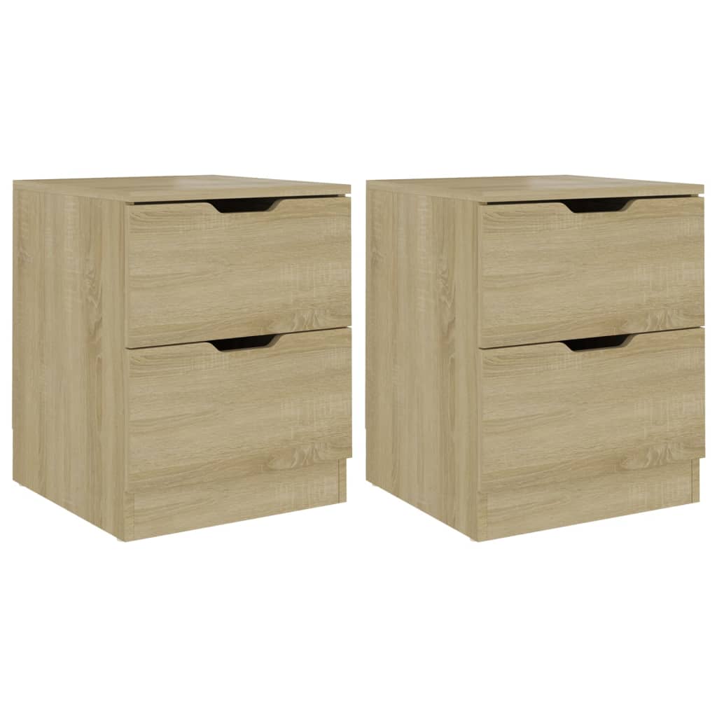 vidaXL Bedside Cabinets 2 pcs Sonoma Oak 40x40x50 cm Engineered Wood 2