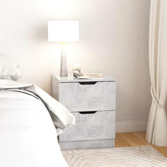 Bedside Cabinet 40x40x50 cm Engineered Wood Concrete grey 1