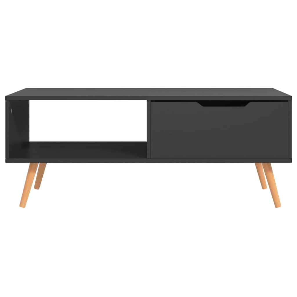 vidaXL Coffee Table | Grey | Engineered wood, MDF | 100 x 49.5 x 43 cm | Storage 3