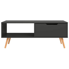 vidaXL Coffee Table | Grey | Engineered wood, MDF | 100 x 49.5 x 43 cm | Storage 3
