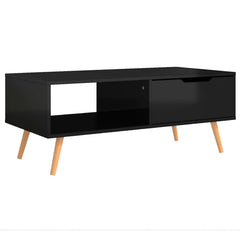 vidaXL Coffee Table | High gloss black | Engineered wood, MDF | Medium 2
