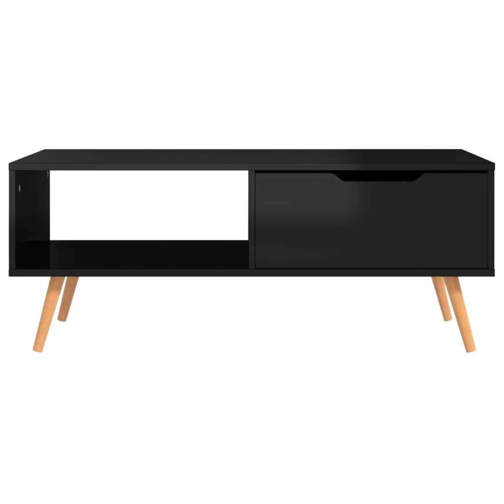 vidaXL Coffee Table | High gloss black | Engineered wood, MDF | Medium 3