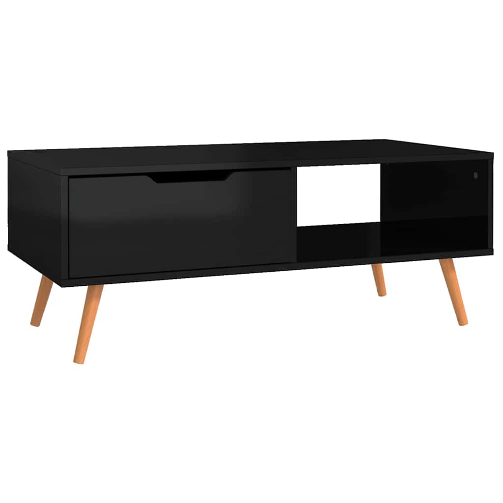 vidaXL Coffee Table | High gloss black | Engineered wood, MDF | Medium 4