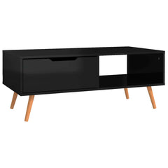 vidaXL Coffee Table | High gloss black | Engineered wood, MDF | Medium 4