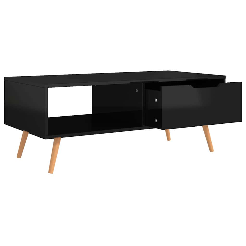 vidaXL Coffee Table | High gloss black | Engineered wood, MDF | Medium 5