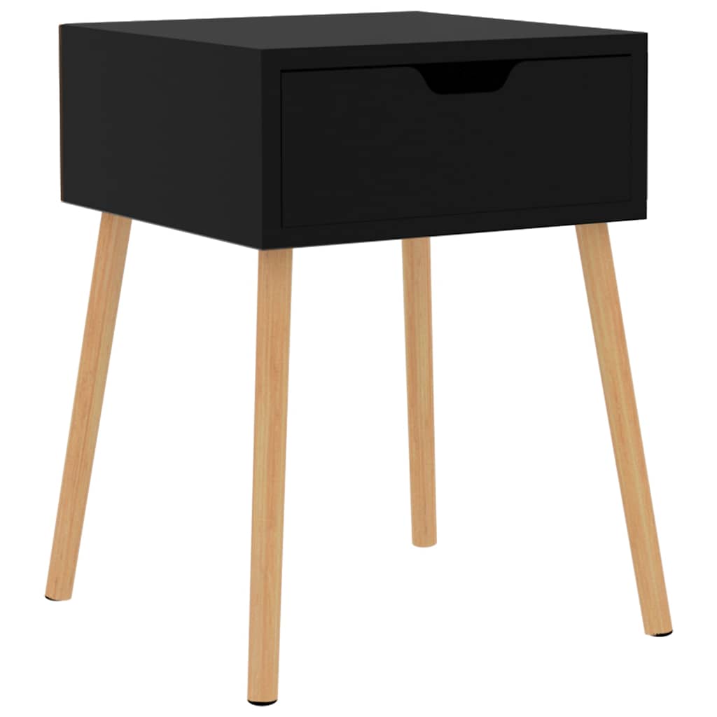 vidaXL Bedside Cabinet | High gloss black | Engineered wood | 40 cm square 2