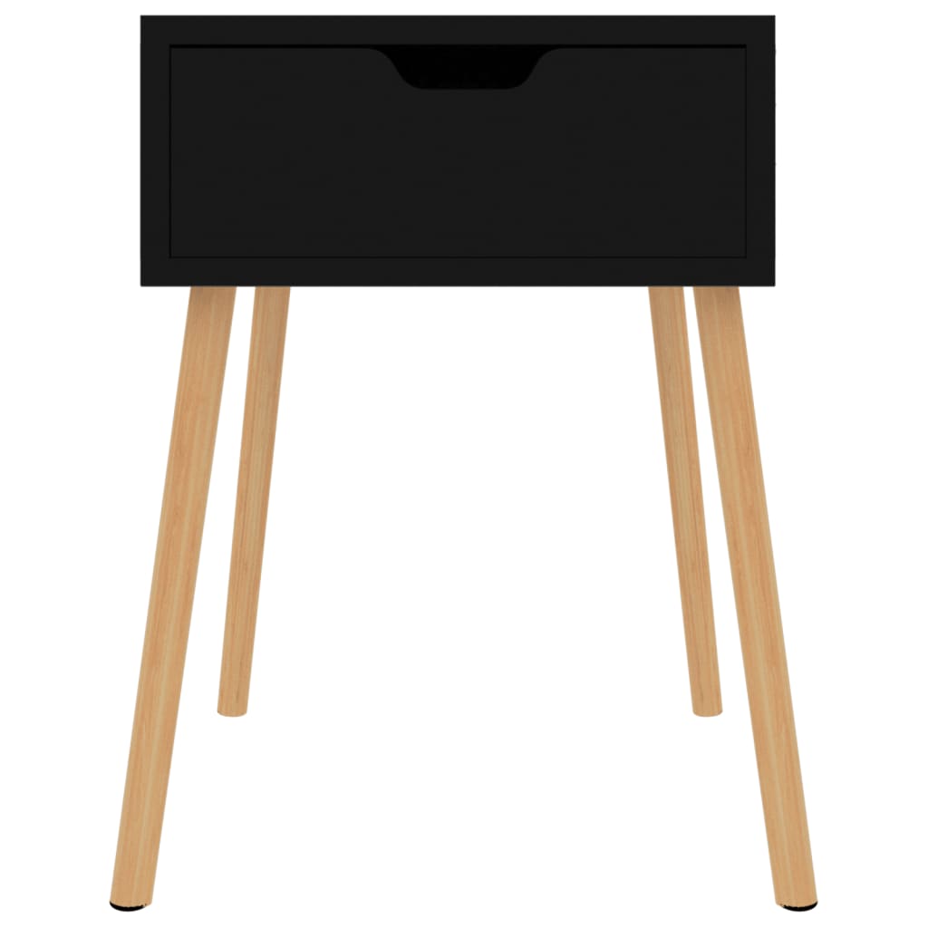 vidaXL Bedside Cabinet | High gloss black | Engineered wood | 40 cm square 3