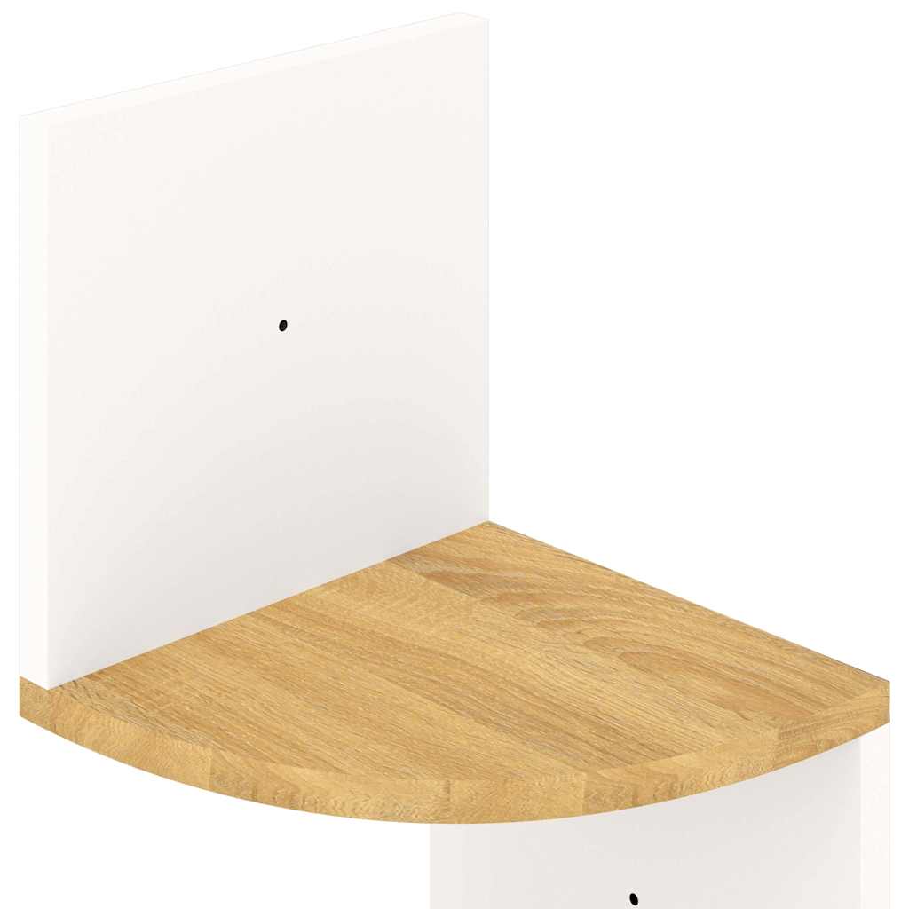 vidaXL Wall Corner Shelf | White and Sonoma Oak | Engineered wood | Medium 6