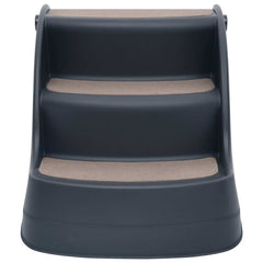 vidaXL Folding 3-Step Dog Stairs Dark Grey 3