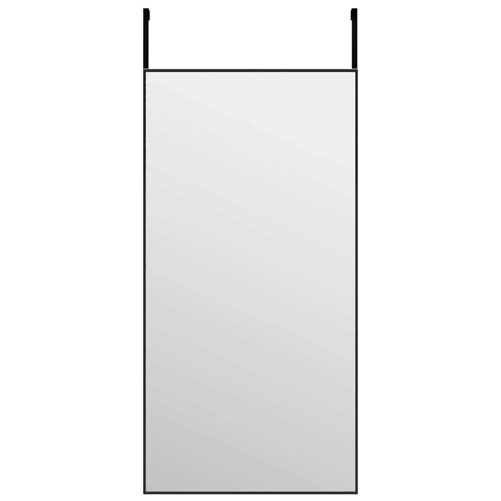 vidaXL Door Mirror | Black | Aluminium | Medium | Door Mirror | Rectangular 2