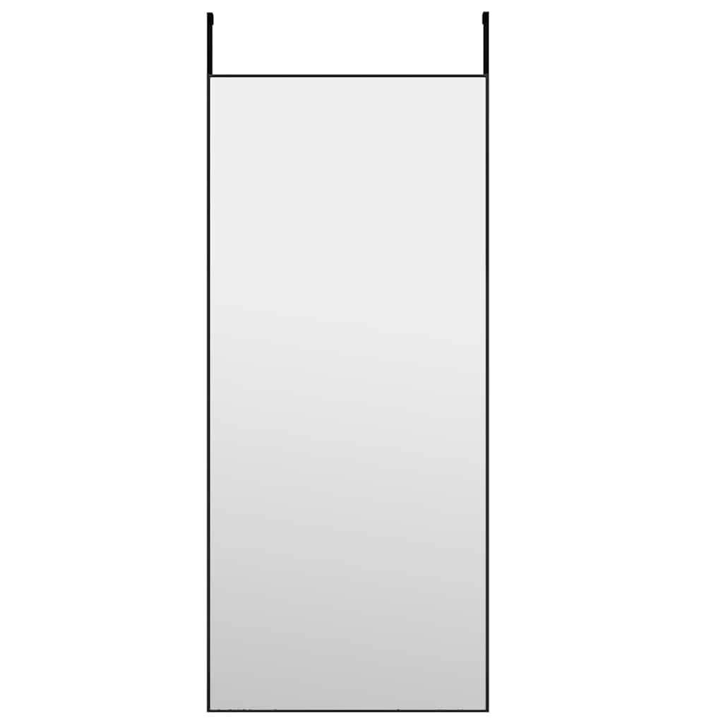 vidaXL Door Mirror Black 40x100 cm Glass and Aluminium 2