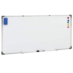 vidaXL Magnetic Whiteboard White 110x60 cm Steel 1