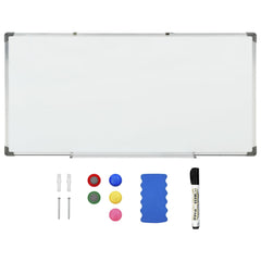vidaXL Magnetic Whiteboard White 110x60 cm Steel 2