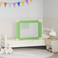 vidaXL Toddler Safety Bed Rail Green 90x25 cm Fabric 1
