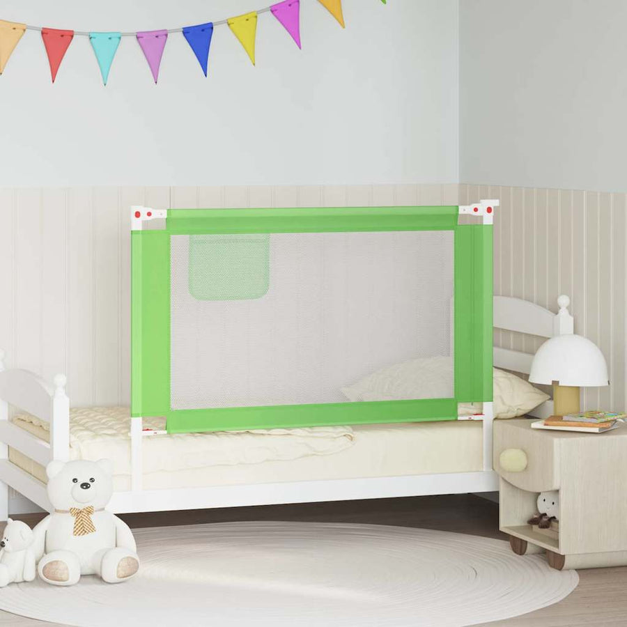 10191 vidaXL Toddler Safety Bed Rail Green 120x25 cm Fabric 1