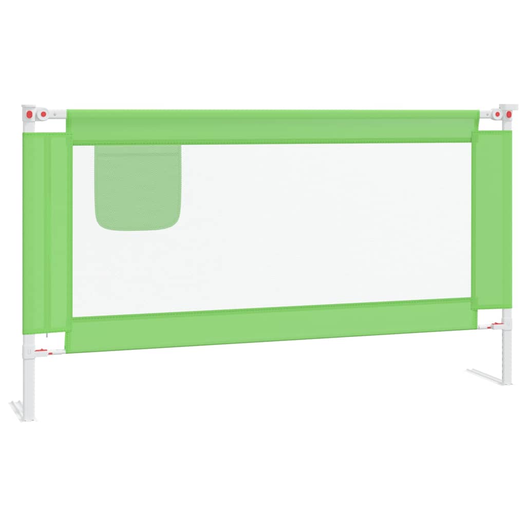 vidaXL Toddler Safety Bed Rail Green 150x25 cm Fabric 2