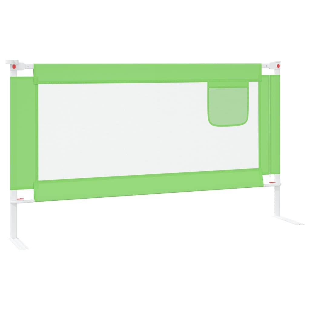 vidaXL Toddler Safety Bed Rail Green 150x25 cm Fabric 5