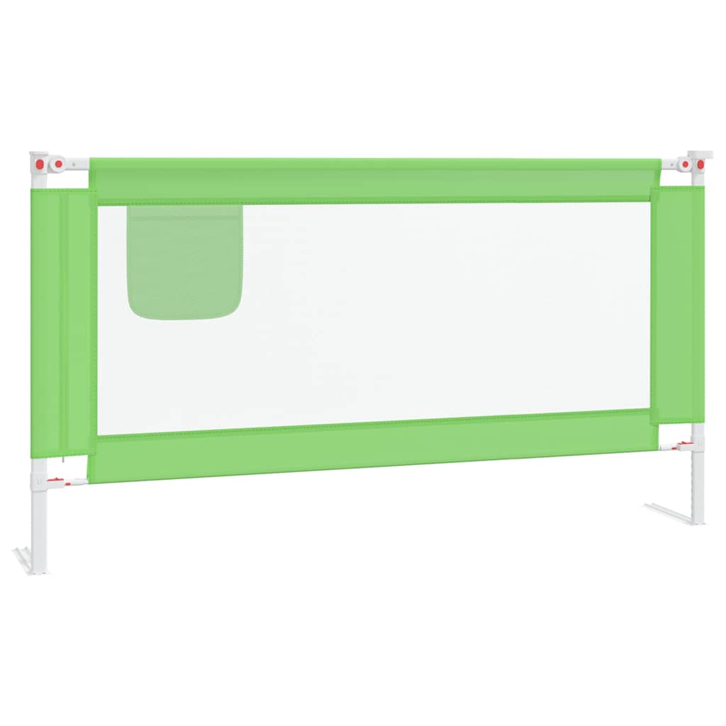 vidaXL Toddler Safety Bed Rail Green 160x25 cm Fabric 2
