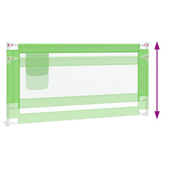 vidaXL Toddler Safety Bed Rail Green 180x25 cm Fabric 6