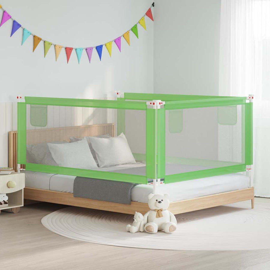10196 vidaXL Toddler Safety Bed Rail Green 190x25 cm Fabric 1