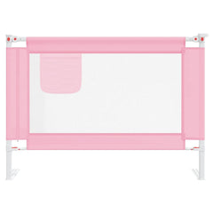 vidaXL Toddler Safety Bed Rail Pink 90x25 cm Fabric 3