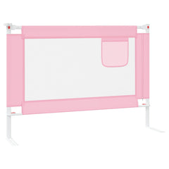 vidaXL Toddler Safety Bed Rail Pink 90x25 cm Fabric 5