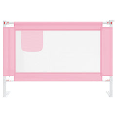 vidaXL Toddler Safety Bed Rail Pink 100x25 cm Fabric 3