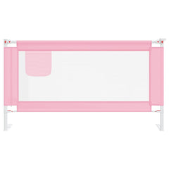 vidaXL Toddler Safety Bed Rail Pink 150x25 cm Fabric 3