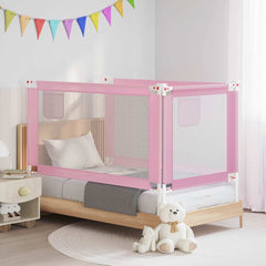 vidaXL Toddler Safety Bed Rail Pink 150x25 cm Fabric 1