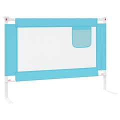 vidaXL Toddler Safety Bed Rail Blue 90x25 cm Fabric 5