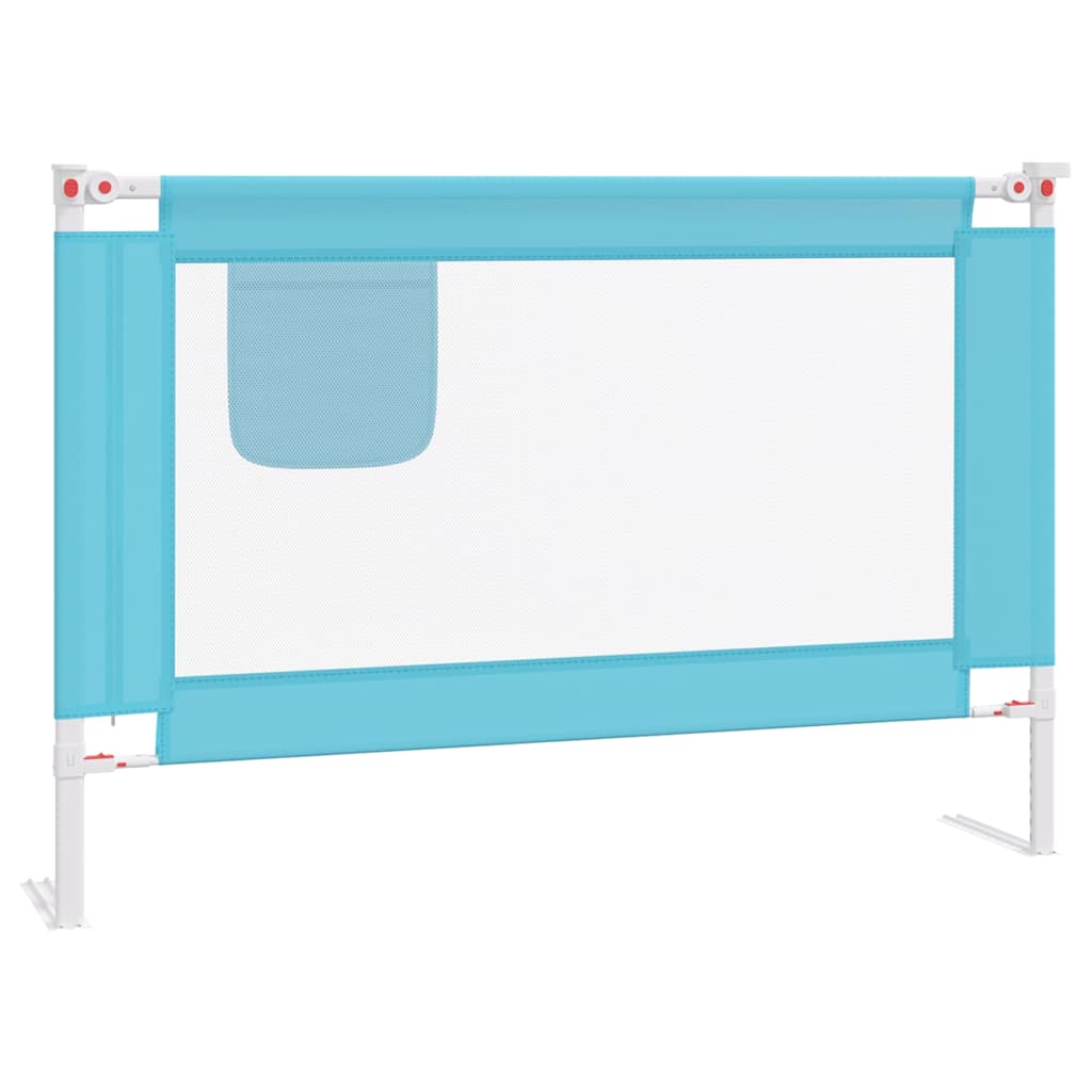 vidaXL Toddler Safety Bed Rail Blue 100x25 cm Fabric 2