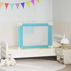 vidaXL Toddler Safety Bed Rail Blue 100x25 cm Fabric 1