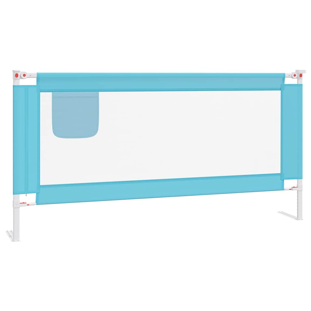 vidaXL Toddler Safety Bed Rail Blue 180x25 cm Fabric 2