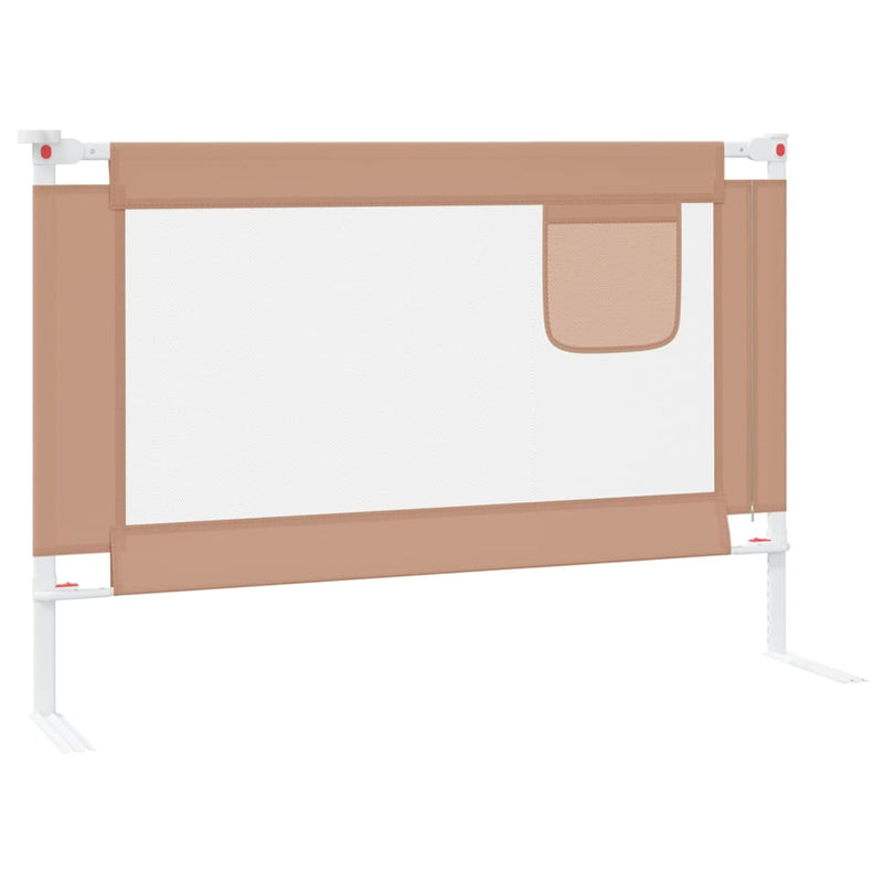 Toddler Safety Bed Rail Taupe 100x25 cm Fabric