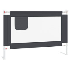 vidaXL Toddler Safety Bed Rail Dark Grey 100x25 cm Fabric 2