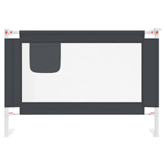 vidaXL Toddler Safety Bed Rail Dark Grey 100x25 cm Fabric 3