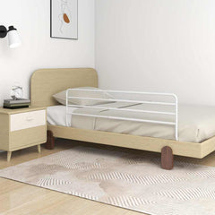 vidaXL Toddler Safety Bed Rail White (76-137)x55 cm Iron 1