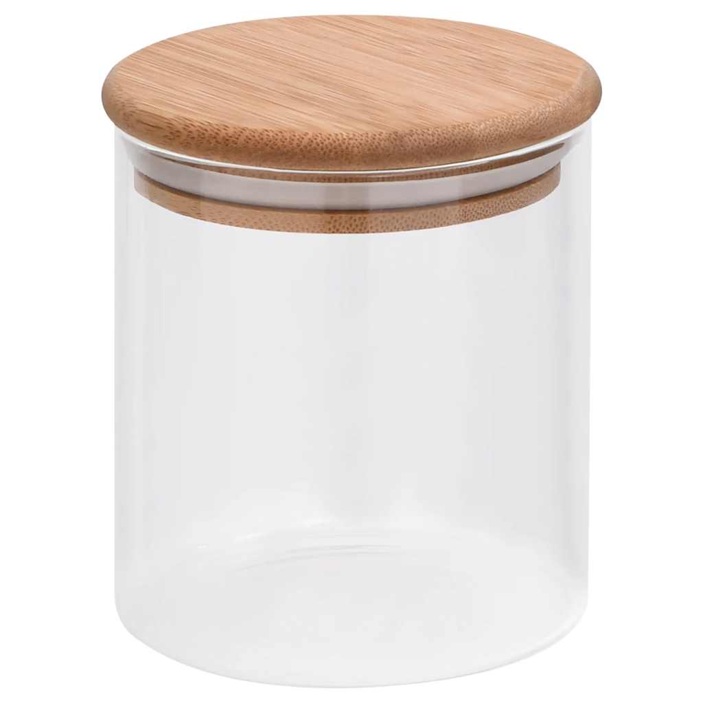 vidaXL Storage Glass Jars with Bamboo Lid 10 pcs 600 ml 2
